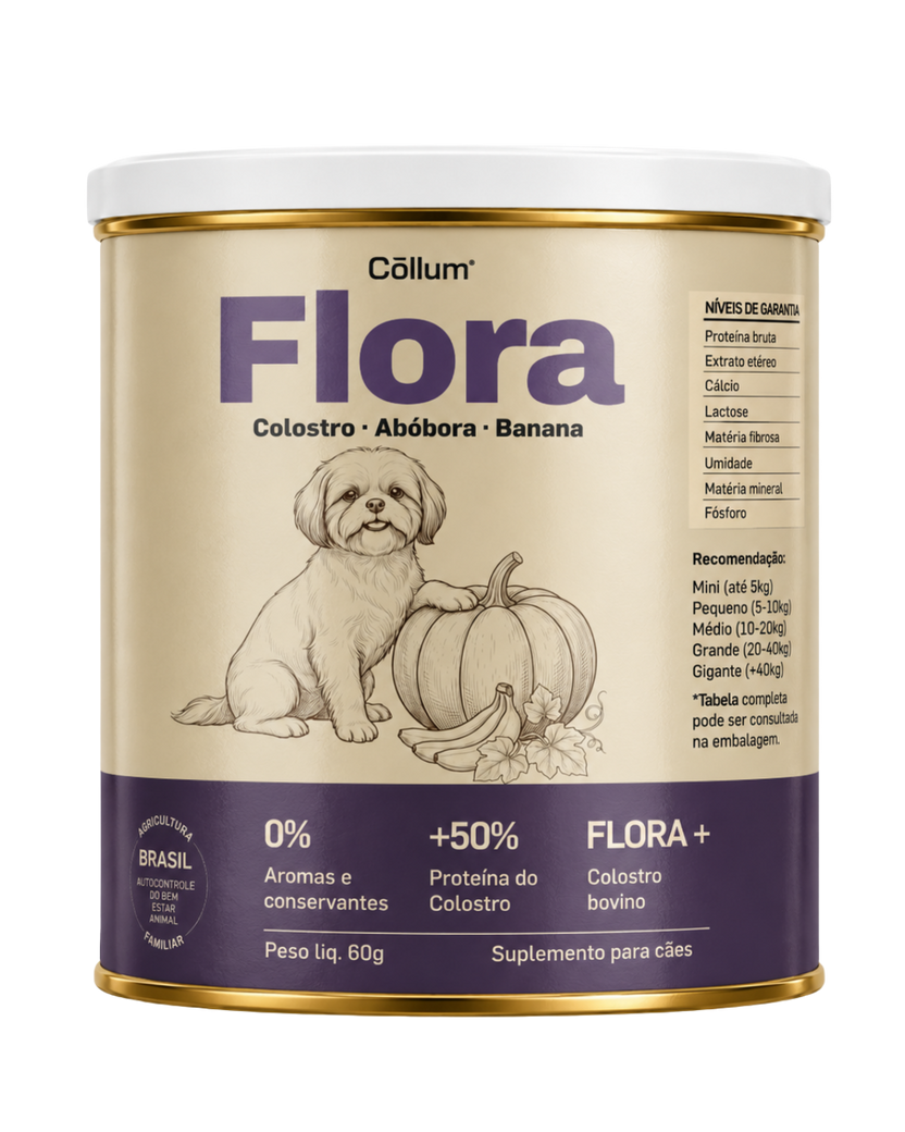 Lata Flora Cōllum 60g — Colostro · Abóbora · Banana