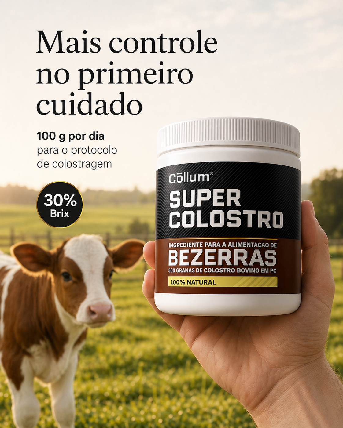 Colostro Bovino para Bezerros Collum 40% IgG – Suplemento em Pó